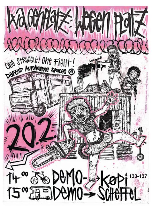 Wagenplatzdemo gegen Verdrängung und für selbstbestimmtes Wohnen!